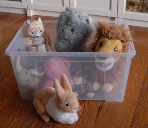 Aufbewahrungsboxen für Plüschtiere gesucht